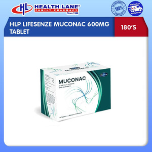 HLP LIFESENZE MUCONAC 600MG TABLET (180'S)